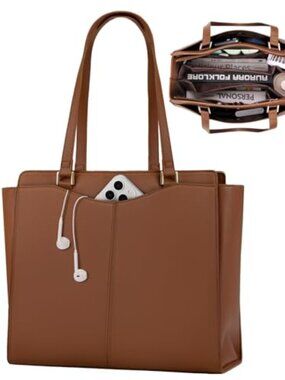 🆕 Tote Bags for Women PU Leather Handbags for Work Shoulder Purse bag with